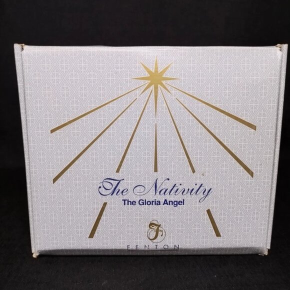 Fenton The Gloria Angel Nativity Figurine First Edition Signed Hand Painted - Picture 11 of 16